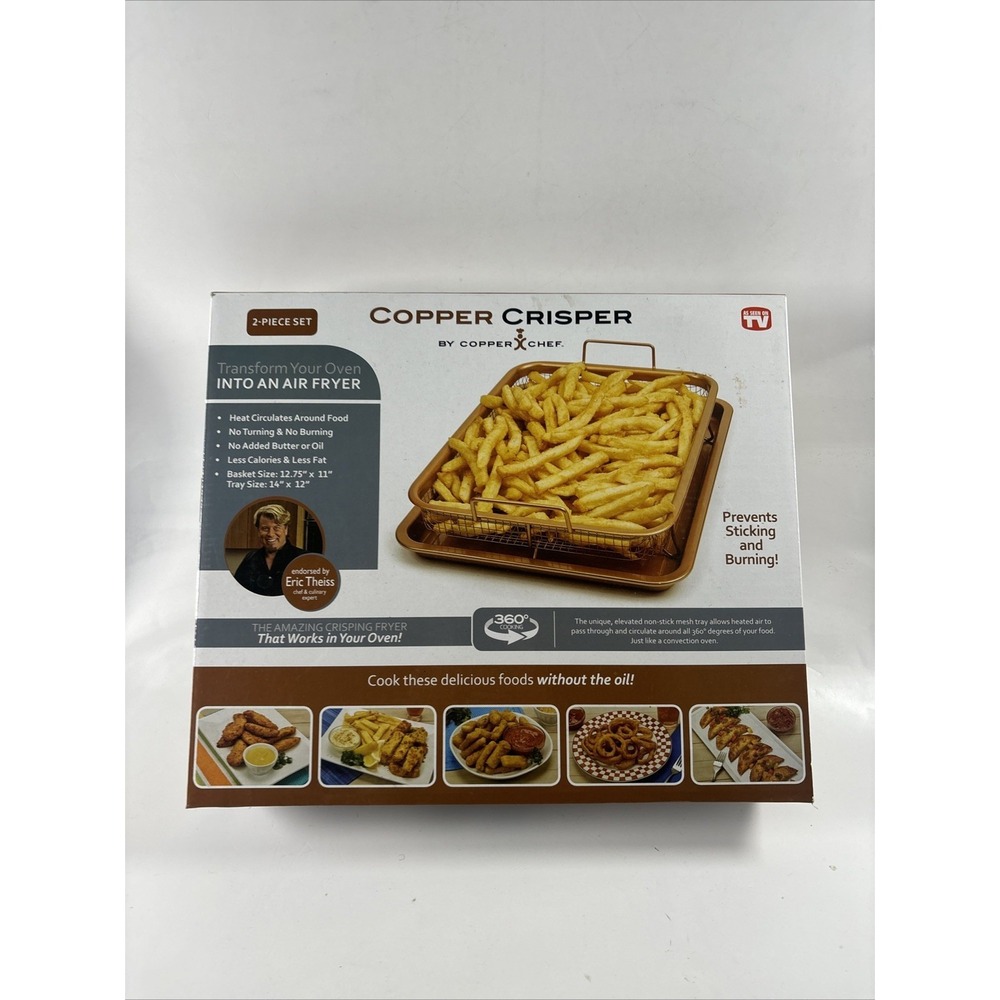 2-Piece Copper Crisper by Copper Chef -- New in Box